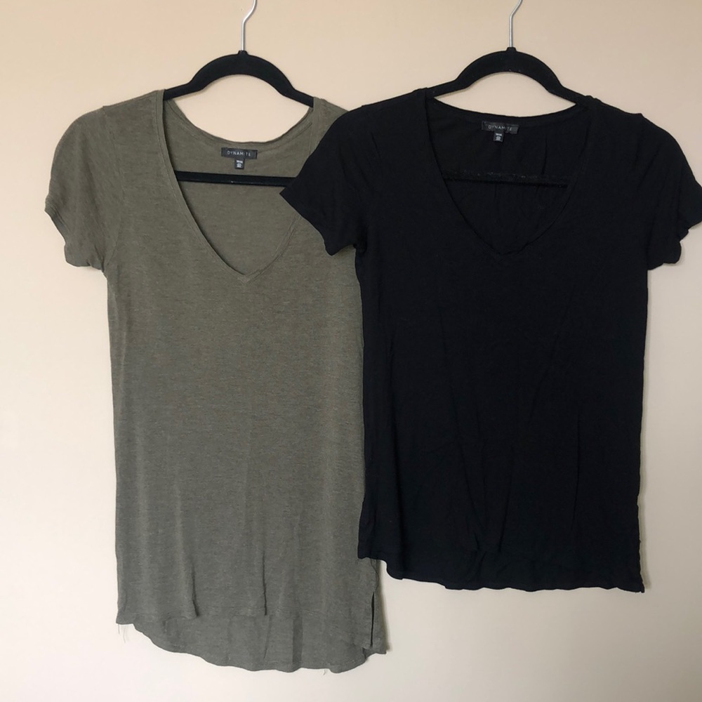 TWO FOR ONE!! Green and Black Tshirts